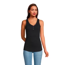 Lands' End Women's 2x2 Rib Henley Tank Top 11 Lands' End Women's 2x2 Rib Henley Tank Top -Lands' End Store GUEST ae172839 e068 464d 88bc 71a209ecc7b3