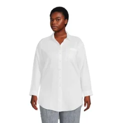 Lands' End Women's Linen Long Sleeve Oversized Relaxed Tunic Top -Lands' End Store GUEST ae8b92c2 5680 4634 9104 92c28b264026