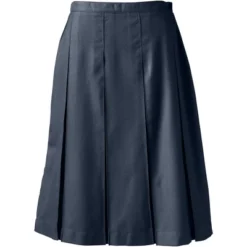 Lands' End Lands' End School Uniform Women's Solid Box Pleat Skirt Below The Knee -Lands' End Store GUEST af078bf1 7cbd 42aa bea0 6923ffc5b7c7