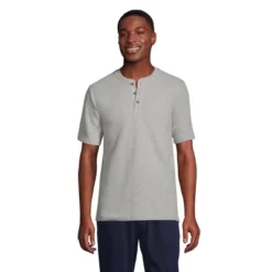 Lands' End Men's Waffle Short Sleeve Pajama Henley 10 Lands' End Men's Waffle Short Sleeve Pajama Henley -Lands' End Store GUEST af0f6466 673a 41b2 bacb d937831ab171