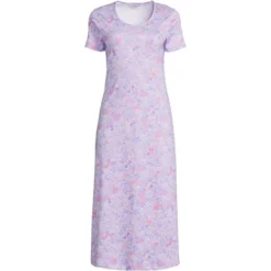 Lands' End Women's Supima Cotton Short Sleeve Midcalf Nightgown Dress -Lands' End Store GUEST af5f1789 3bb0 4fbc 8094 3bff0550aa50