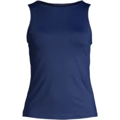 Lands' End Women's Long Chlorine Resistant High Neck UPF 50 Sun Protection Modest Tankini Swimsuit Top -Lands' End Store GUEST afcc5ce6 ac33 460f a883 df3f4ead1296