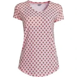Lands' End Women's Short Sleeve Lightweight Uneck Tshirt