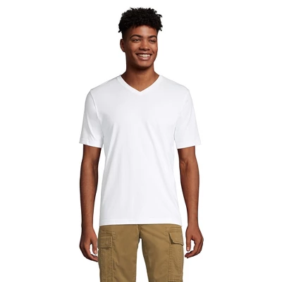 Lands' End Men's Super-T Short Sleeve V-Neck T-Shirt 3 Lands' End Men's Super-T Short Sleeve V-Neck T-Shirt - Image 3