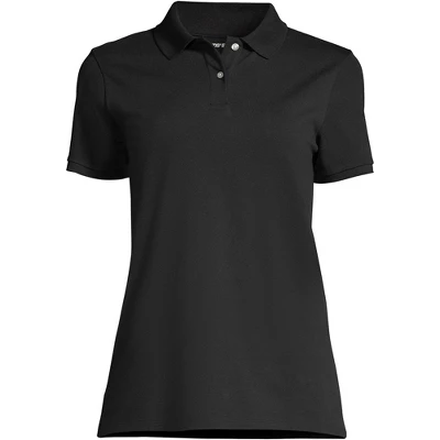 Lands' End Women's Mesh Cotton Short Sleeve Polo Shirt 2 Lands' End Women's Mesh Cotton Short Sleeve Polo Shirt - Image 2