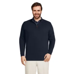 Lands' End Men's Bedford Rib Quarter Zip Sweater -Lands' End Store GUEST b1e8a088 5a44 4af6 876e 09957223826b