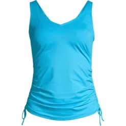 Lands' End Women's Chlorine Resistant Adjustable V-neck Underwire Tankini Swimsuit Top Adjustable Straps -Lands' End Store GUEST b2432a5d a479 4848 ae80 a521124c1359
