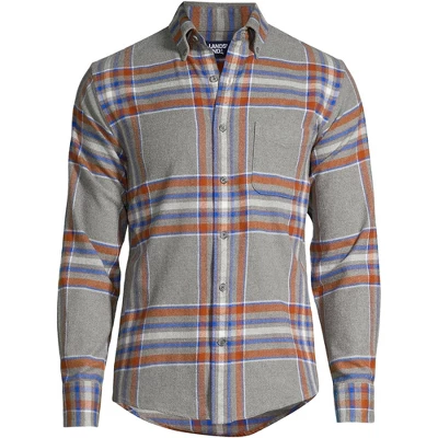 Lands' End Men's Tailored Fit Flagship Flannel Shirt 1 Lands' End Men's Tailored Fit Flagship Flannel Shirt