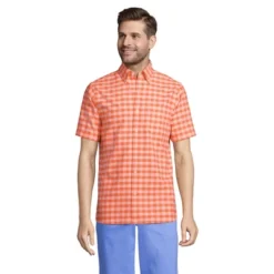 Lands' End Lands' End Men's Traditional Fit Short Sleeve Comfort-First Sail Rigger Oxford Shirt -Lands' End Store GUEST b27a752f 0e8d 4aa9 8992 30df5bbfc03e