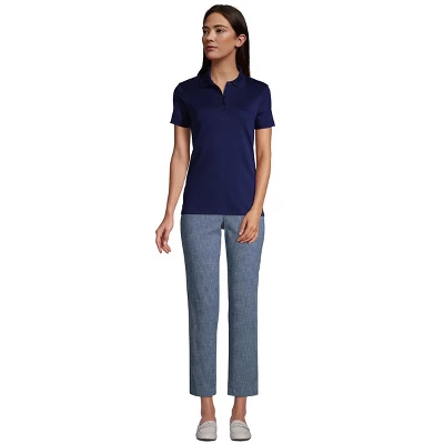 Lands' End Women's Supima Cotton Short Sleeve Polo Shirt 3 Lands' End Women's Supima Cotton Short Sleeve Polo Shirt - Image 3