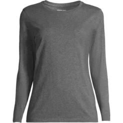 Lands' End Women's Relaxed Supima Cotton Long Sleeve Crewneck T-Shirt -Lands' End Store GUEST b3ce2679 78e7 402b a260 ca48f0124a44