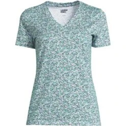 Lands' End Women's Tall Relaxed Supima Cotton Short Sleeve V-Neck T-Shirt -Lands' End Store GUEST b65a3ff8 44d2 43ec a0f5 be61cf311683 1