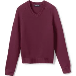 Lands' End School Uniform Kids Cotton Modal V-neck Sweater -Lands' End Store GUEST b69f52ed 304c 4ea7 a028 5835316ca52f