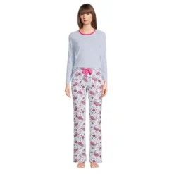 Lands' End Women's Tall Knit Pajama Set Long Sleeve T-Shirt And Pants -Lands' End Store GUEST b7166981 0a07 4ebe ba6a 1d2c7e436ff2