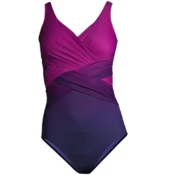 Lands' End Women's Plus Size DD-Cup Slender Tummy Control Chlorine Resistant Wrap One Piece Swimsuit 9 Lands' End Women's Plus Size DD-Cup Slender Tummy Control Chlorine Resistant Wrap One Piece Swimsuit -Lands' End Store GUEST b7304e93 0367 4756 a14d 39b7c67a0792