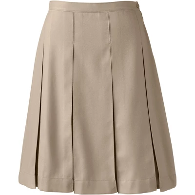 Lands' End Lands' End School Uniform Women's Solid Box Pleat Skirt Top Of Knee 3 Lands' End Lands' End School Uniform Women's Solid Box Pleat Skirt Top Of Knee - Image 3