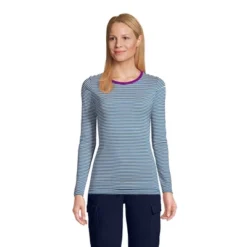 Lands' End Women's Cotton Rib Long Sleeve Crewneck T-Shirt -Lands' End Store GUEST b9cbd33f 0a33 4906 b8a8 7983e3708d74