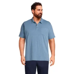 Lands' End Men's Short Sleeve Slub Pocket Polo -Lands' End Store GUEST b9d1379b cde2 46dd 9c0a 48561851ec69