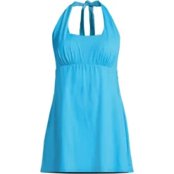 Lands' End Women's Chlorine Resistant Square Neck Halter Swim Dress One Piece Swimsuit -Lands' End Store GUEST b9e302d3 a8a3 4503 a55d b0c81bd4454a