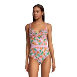 Lands' End Draper James X Lands' End Women's Tummy Control Chlorine Resistant Wrap One Piece Swimsuit -Lands' End Store GUEST bb9dbac0 9630 40f9 a7cc 865f69db4d8a