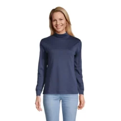 Lands' End Women's Long Sleeve Supima Mock Turtleneck -Lands' End Store GUEST bc4b3ddf 04eb 411f a741 36c43b4268a8