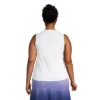 Lands' End Women's Plus Size Crinkle Knit Button Front Tank - 3X - White