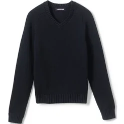 Lands' End School Uniform Kids Cotton Modal V-neck Sweater -Lands' End Store GUEST bd277dcb c08d 4601 a24b bf2768d70c39