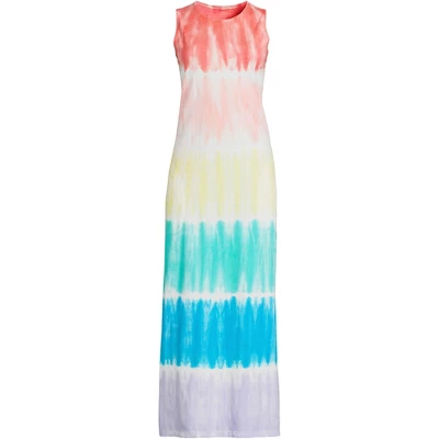 Lands' End Women's Cotton Jersey Sleeveless Swim Cover-up Maxi Dress 8 Lands' End Women's Cotton Jersey Sleeveless Swim Cover-up Maxi Dress - Image 8