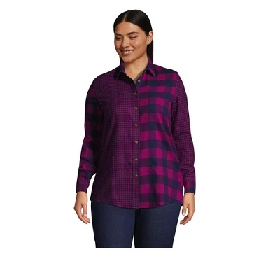 Lands' End Women's Flannel Shirt 14 Lands' End Women's Flannel Shirt - Image 14