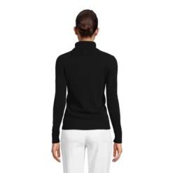 Lands' End Women's Cashmere Turtleneck Sweater