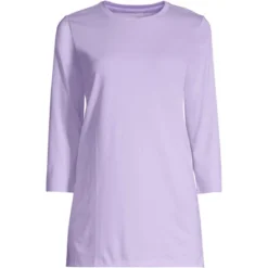 Lands' End Women's 3/4 Sleeve Supima Cotton Crewneck Tunic -Lands' End Store GUEST be57ae70 f3f5 439f 9bef 6426ce6e7731