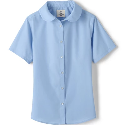 Lands' End School Uniform Girls Short Sleeve Peter Pan Collar Broadcloth Shirt 3 Lands' End School Uniform Girls Short Sleeve Peter Pan Collar Broadcloth Shirt - Image 3