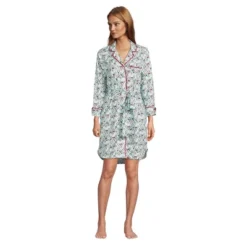 Lands' End Women's Plus Size 3/4 Sleeve Flannel Sleepshirt Nightgown -Lands' End Store GUEST bfa9f716 7cf4 4502 aa1a 2810a00afb6b