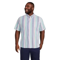 Lands' End Men's Traditional Fit Short Sleeve Seersucker Shirt 36 Lands' End Men's Traditional Fit Short Sleeve Seersucker Shirt -Lands' End Store GUEST c140f7d8 0f0d 4f5a 8e7d 7a1afee60739