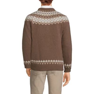 Lands' End Men's Lighthouse Fairisle Crew Sweater 1 Lands' End Men's Lighthouse Fairisle Crew Sweater