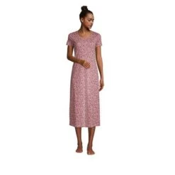 Lands' End Women's Supima Cotton Short Sleeve Midcalf Nightgown Dress -Lands' End Store GUEST c28f9e6f 9ede 427a 9b04 8f88fca9c32c