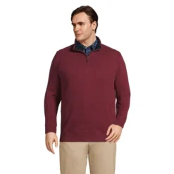 Lands' End Men's Bedford Rib Quarter Zip Sweater -Lands' End Store GUEST c38544c6 c8fd 47e6 b99a d089db419741