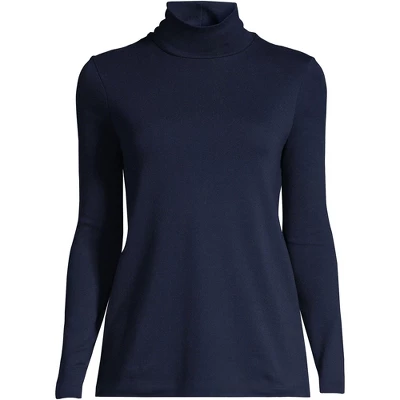 Lands' End Women's Supima Cotton Long Sleeve Turtleneck 2 Lands' End Women's Supima Cotton Long Sleeve Turtleneck - Image 2