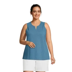 Lands' End Women's Knit Eyelet Tank -Lands' End Store GUEST c581a61b 8883 471c 9e33 d2b15bcf8e18