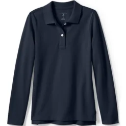 Lands' End School Uniform Girls Long Sleeve Feminine Fit Mesh Polo Shirt -Lands' End Store GUEST c609f27b 4cc0 47d7 8d66 e5ee3c1dba83