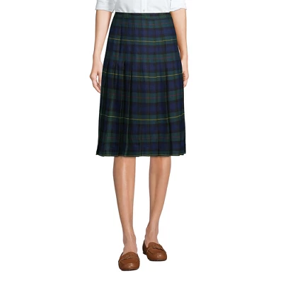 Lands' End Lands' End School Uniform Women's Plaid Pleated Skirt Below The Knee 1 Lands' End Lands' End School Uniform Women's Plaid Pleated Skirt Below The Knee