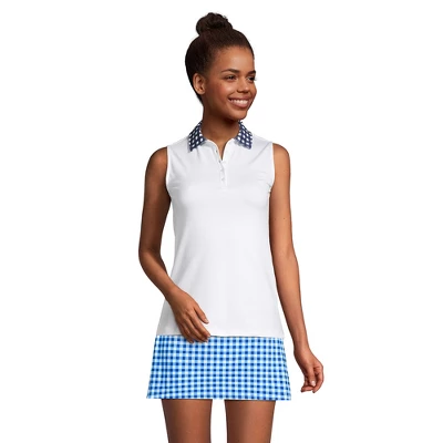 Lands' End Draper James X Lands' End Women's Sleeveless Supima Polo Shirt 3 Lands' End Draper James X Lands' End Women's Sleeveless Supima Polo Shirt - Image 3