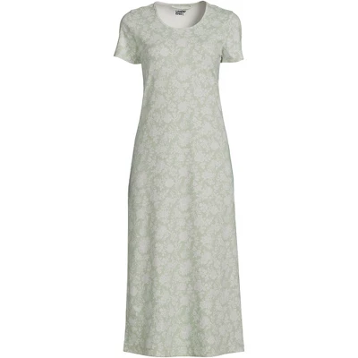 Lands' End Women's Cotton Short Sleeve Midcalf Nightgown 7 Lands' End Women's Cotton Short Sleeve Midcalf Nightgown - Image 7