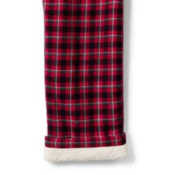 Lands' End Men's High Pile Fleece Lined Flannel Pajama Pants