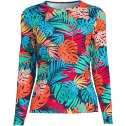 Lands' End Women's Crew Neck Long Sleeve Rash Guard UPF 50 Sun Protection Modest Swim Tee -Lands' End Store GUEST c849114e f5f5 4600 8b25 2614835aa810