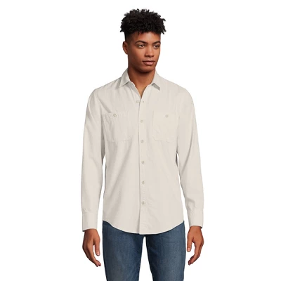 Lands' End Blake Shelton X Lands' End Men's Traditional Fit Chambray Work Shirt 2 Lands' End Blake Shelton X Lands' End Men's Traditional Fit Chambray Work Shirt - Image 2