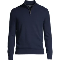 Lands' End Men's Fine Gauge Cashmere Quarter Zip -Lands' End Store GUEST ca88e976 3415 4e4c 9c2e 0003a49c7b14
