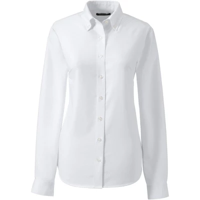 Lands' End School Uniform Women's Long Sleeve Oxford Dress Shirt 5 Lands' End School Uniform Women's Long Sleeve Oxford Dress Shirt - Image 5