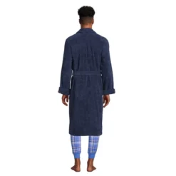 Lands' End Men's Calf Length Turkish Terry Robe