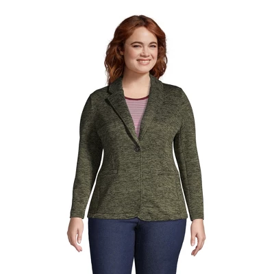 Lands' End Women's Sweater Fleece Blazer Jacket - The Blazer 3 Lands' End Women's Sweater Fleece Blazer Jacket - The Blazer - Image 3